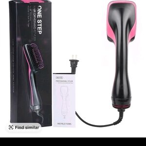 One Step Hair Dryer and Styler - Black and Pink